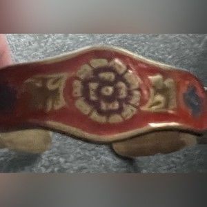 Brass Cuff bracelet l Enamel Cuff Bronze bracelet Gold Red Purple Blue Vintage